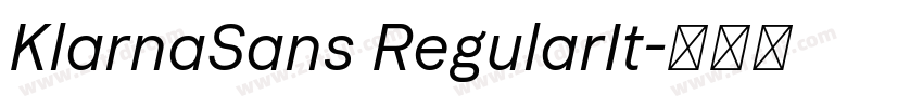 KlarnaSans RegularIt字体转换